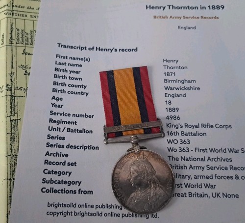 Qsa bore war medal - medal,, pte